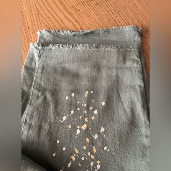 Aerie Women's Werk Play Twill Pain Splatter Green Overalls XS - Picture 15 of 16